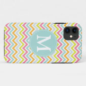 Regenbogen-Zickzack personalisiertes Case-Mate iPhone Hülle (Rückseite (Horizontal))