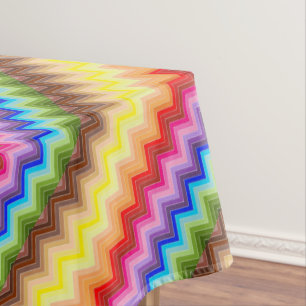 Regenbogen Zickzack Tischdecke