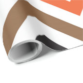 Regenbogen-Zickzack Zickzack-Mehrfarbenmuster Geschenkpapier (Rolleneckpunkt)