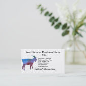 Regenbogen-Ziege mit kundengerechtem Text Visitenkarte (Stehend Vorderseite)