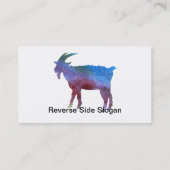 Regenbogen-Ziege mit kundengerechtem Text Visitenkarte (Rückseite)