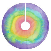 Regenbogen-Ziel-Baum-Rock Polyester Weihnachtsbaumdecke (Vorderseite)