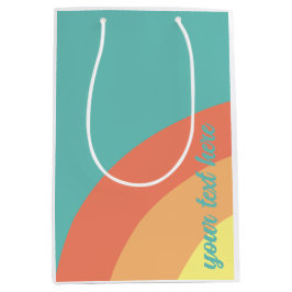 Regenbogen-Ziel Regenbogen blau, rot, pfirsichfarb Mittlere Geschenktüte