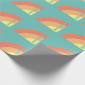 Regenbogen-Ziel Regenbogenblau, Rot, Pfirsichphone Geschenkpapier (Ecke)