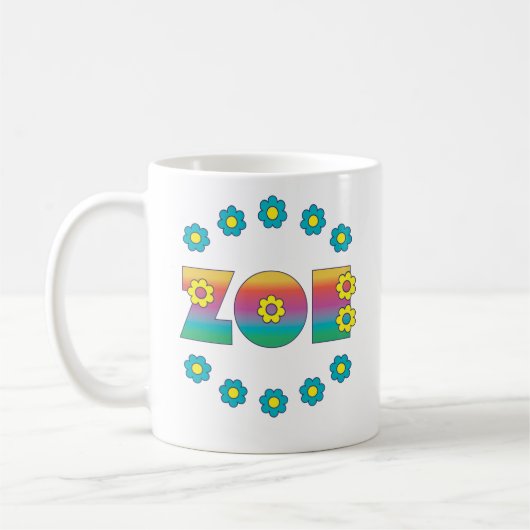 Regenbogen Zoe Flores Kaffeetasse (Links)
