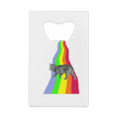 Regenbogen zu den Himmels-Katzen Geldkarten Flaschenöffner (Rückseite)