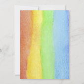 Regenbogen zu einem ersten Geburtstag Einladung (Rückseite)