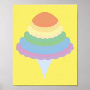 Regenbogen Zuckerwatte  Poster