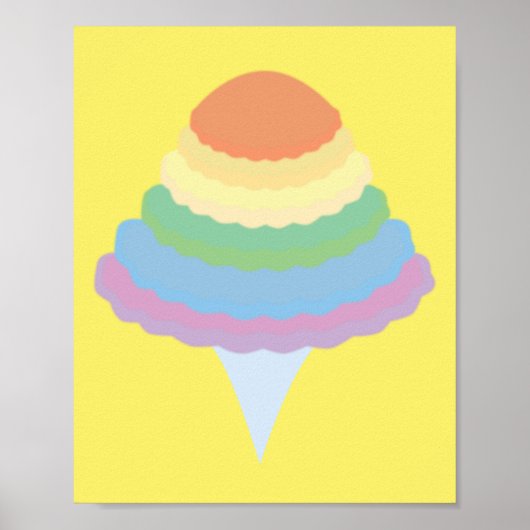 Regenbogen Zuckerwatte  Poster (Vorne)