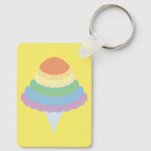 Regenbogen Zuckerwatte  Schlüsselanhänger (Rückseite)