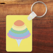 Regenbogen Zuckerwatte  Schlüsselanhänger (Rückseite)