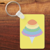 Regenbogen Zuckerwatte  Schlüsselanhänger (Vorderseite)