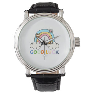 Regenbogen Zurück zur Schultasche Lehrer-Geschenk  Armbanduhr