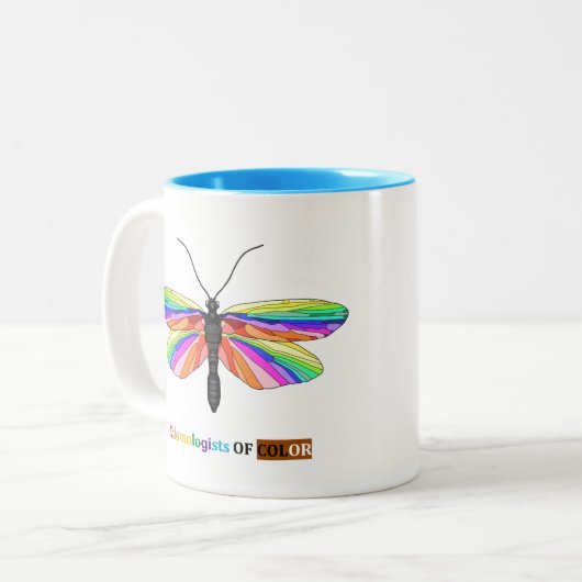Regenbogen Zweifarbige Tasse (Vorderseite Links)