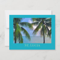 Regenbogen zwischen Palmen und Bäumen /St. Lucia
