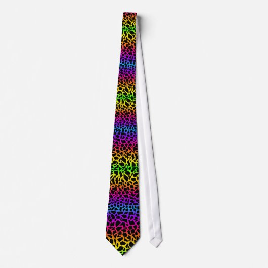 Regenbogenabstrakte Tierdruck-Krawatte Krawatte (Vorderseite)