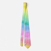 Regenbogenabstrakte Watercolor-Krawatte durch Krawatte (Rückseite)