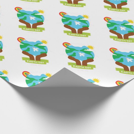 Regenbogenafrikanischer Erdtag Geschenkpapier (Ecke)