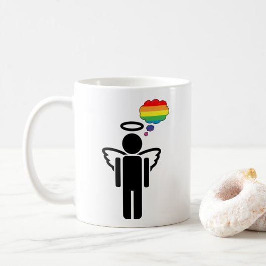 Regenbogenangelikon Kaffeetasse (Mit Donut)