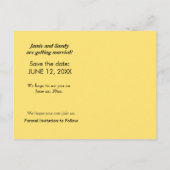 Regenbogenanordnung Save the Date Ankündigungspostkarte (Rückseite)