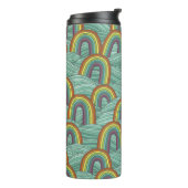 Regenbogenart: HandGezeichnet Vintage Zusammensetz Thermosbecher (Nach links gedreht)