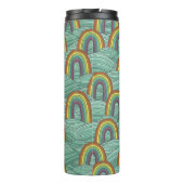Regenbogenart: HandGezeichnet Vintage Zusammensetz Thermosbecher (Rückseite)