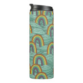 Regenbogenart: HandGezeichnet Vintage Zusammensetz Thermosbecher (Nach rechts gedreht)