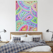 Regenbogenasymmetrische abstrakte Formen 2 Leinwanddruck (Insitu (Schlafzimmer))