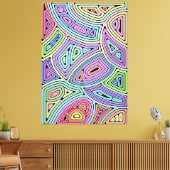 Regenbogenasymmetrische abstrakte Formen 2 Leinwanddruck (Insitu (Wohnzimmer))