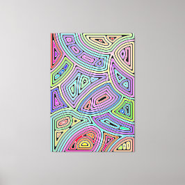 Regenbogenasymmetrische abstrakte Formen 2 Leinwanddruck