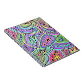 Regenbogenasymmetrische abstrakte Formen 2 Notizblock (Rechte Seite)