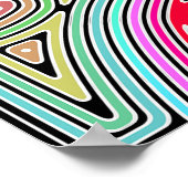 Regenbogenasymmetrische abstrakte Formen 2 Poster (Ecke)