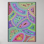 Regenbogenasymmetrische abstrakte Formen 2 Poster (Vorne)