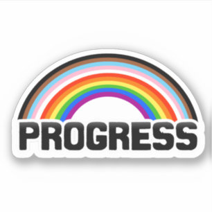 Regenbogenaufkleber Progress Pride Aufkleber