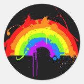 Regenbogenaufkleber Runder Aufkleber (Vorderseite)