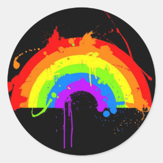 Regenbogenaufkleber Runder Aufkleber