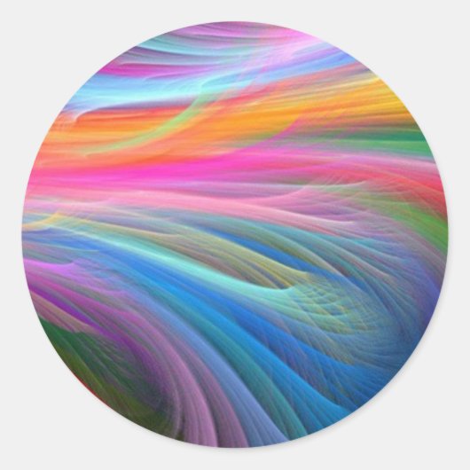 Regenbogenaufkleber Runder Aufkleber (Vorderseite)