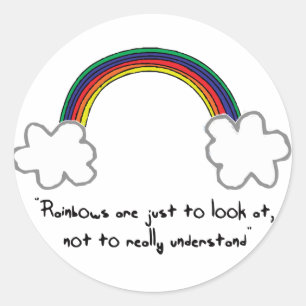 Regenbogenaufkleber Runder Aufkleber