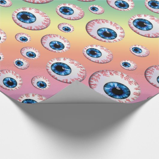 Regenbogenaugapfelmuster Geschenkpapier (Ecke)