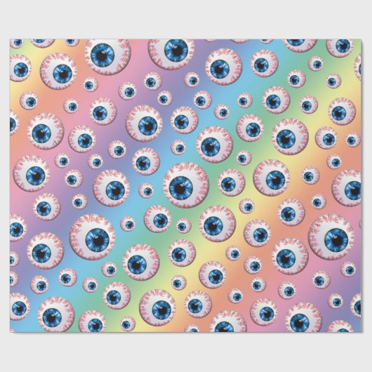 Regenbogenaugapfelmuster Geschenkpapier (Flach)