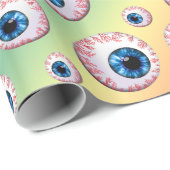 Regenbogenaugapfelmuster Geschenkpapier (Rolleneckpunkt)