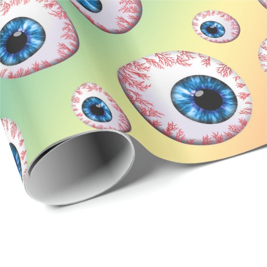 Regenbogenaugapfelmuster Geschenkpapier (Rolleneckpunkt)