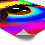 Regenbogenauge am Himmel drei Poster (Ecke)