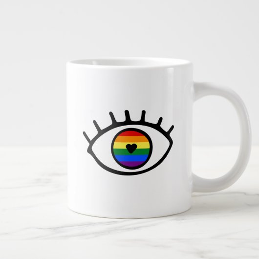Regenbogenauge Jumbo-Tasse (Rechts)