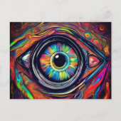 Regenbogenauge Postkarte (Vorderseite)