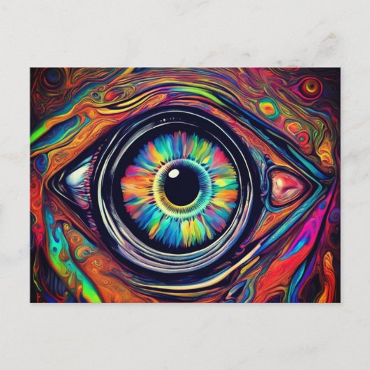 Regenbogenauge Postkarte (Vorderseite)