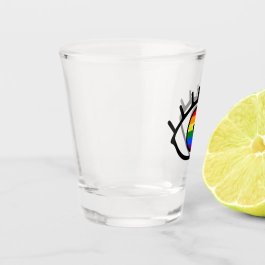 Regenbogenauge Schnapsglas (Links)