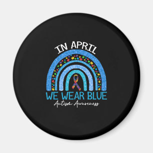 Regenbogenautismus Im April tragen wir Blauautismu Magnet
