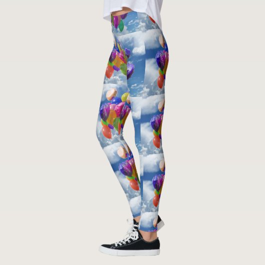 Regenbogenballons in den Wolken Leggings (Links)