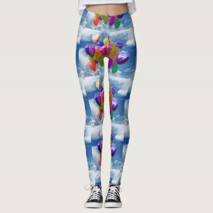 Regenbogenballons in den Wolken Leggings